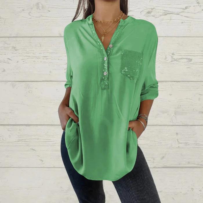 Camisa Lorena com decote em V (Compre Hoje Com frete grátis)