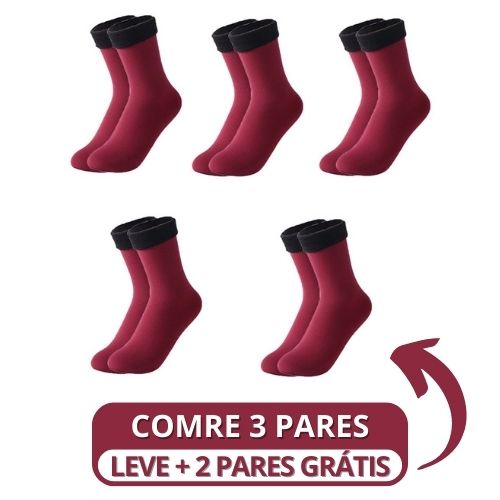 Meia Térmica Nuvem Premium - Pague 3 Leve 5 *Especial Pré Inverno*