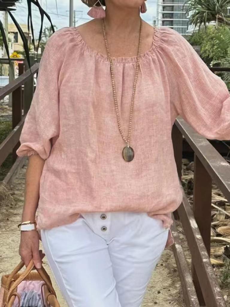 Blusa Parisiennede Linho e Algodão