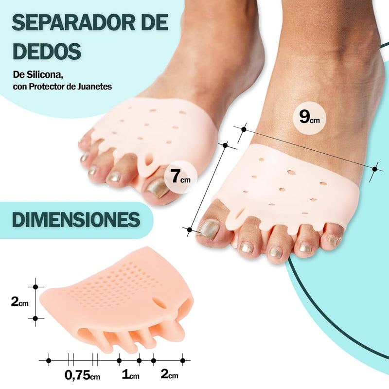 Almohadillas terapéuticas con Separador de dedos l PharmaToe™