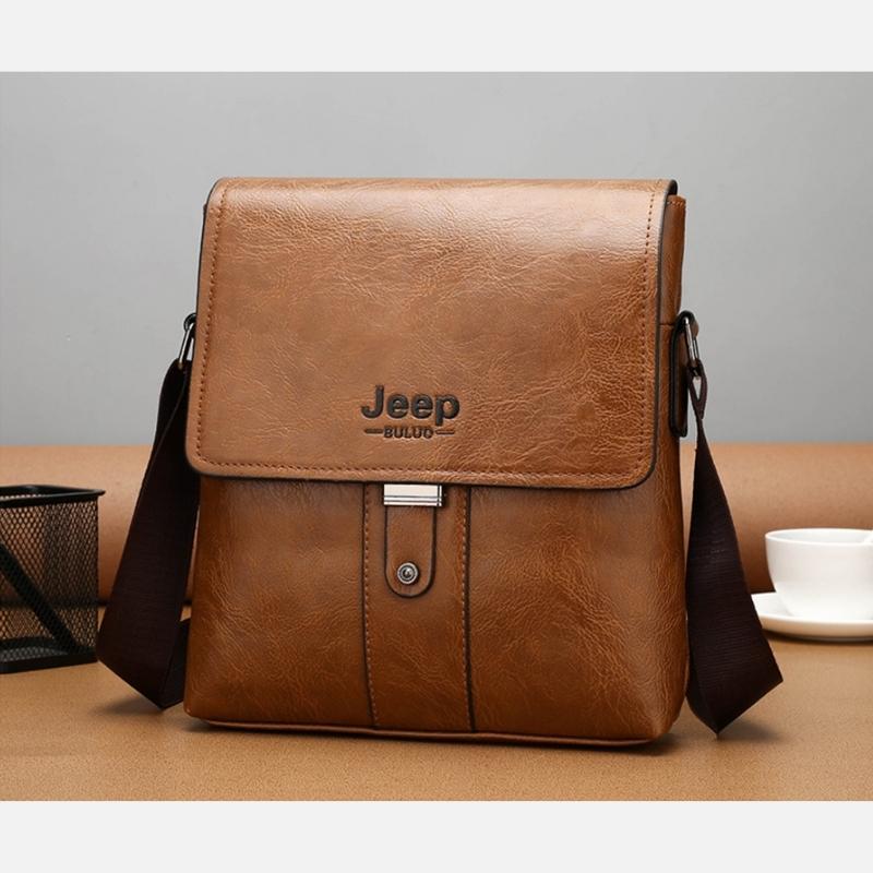 Bolsa JEEP de Couro Bag Masculina com Fecho Metal