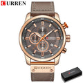 Relógio Masculino Com Cronógrafo CURREN CHRONOGRAPH A Clássica Elegância - Puro Estilo - VOOZOOM