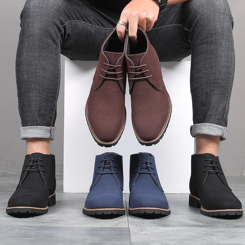 Bota Masculina Couro Camurça