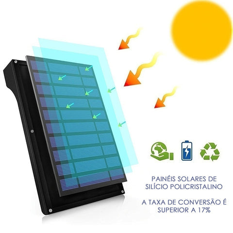 ReaverLight™ - Refletor Solar 48 LEDs, com Sensor de Movimento