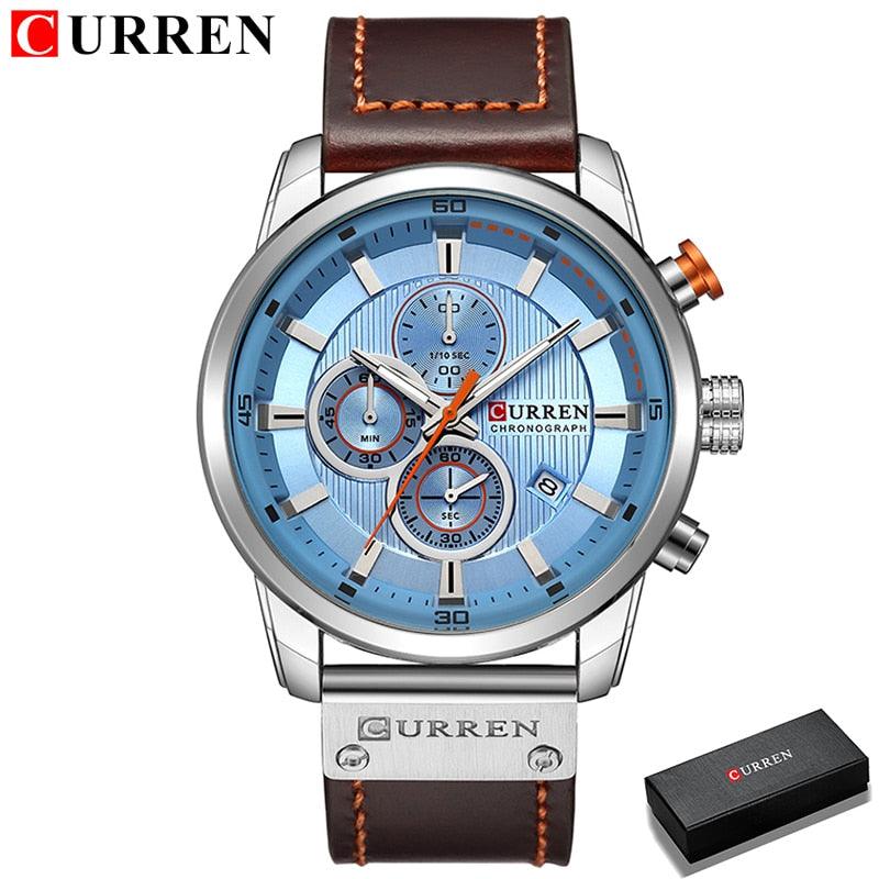 Relógio Masculino Com Cronógrafo CURREN CHRONOGRAPH A Clássica Elegância - Puro Estilo - VOOZOOM