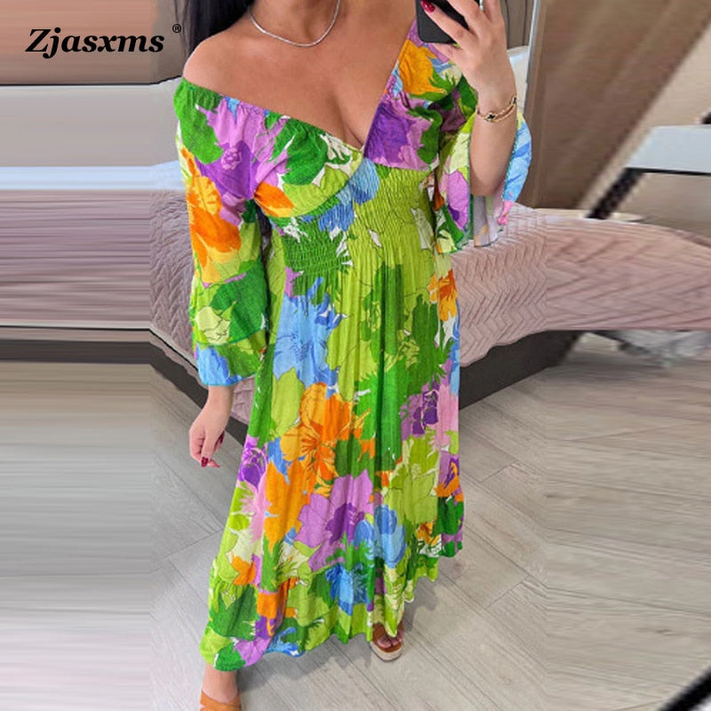 Beleza da natureza: vestido floral Duna com decote em V 2023