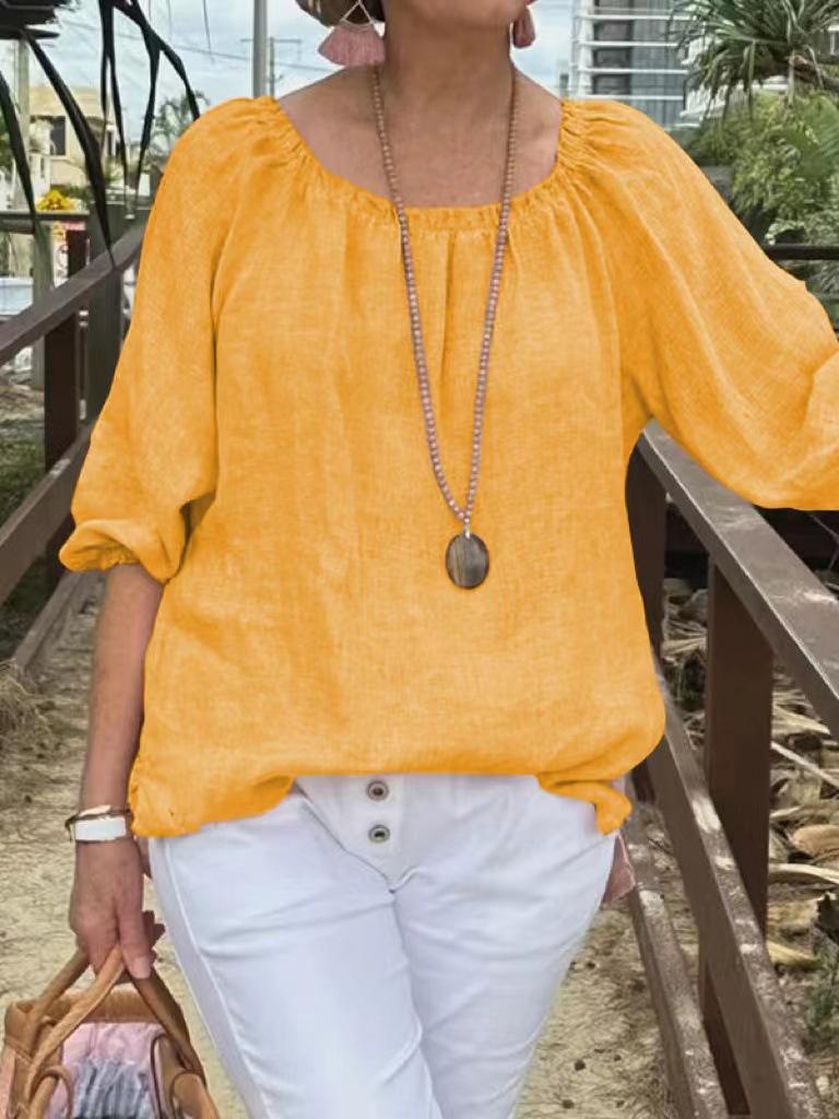 Blusa Parisiennede Linho e Algodão