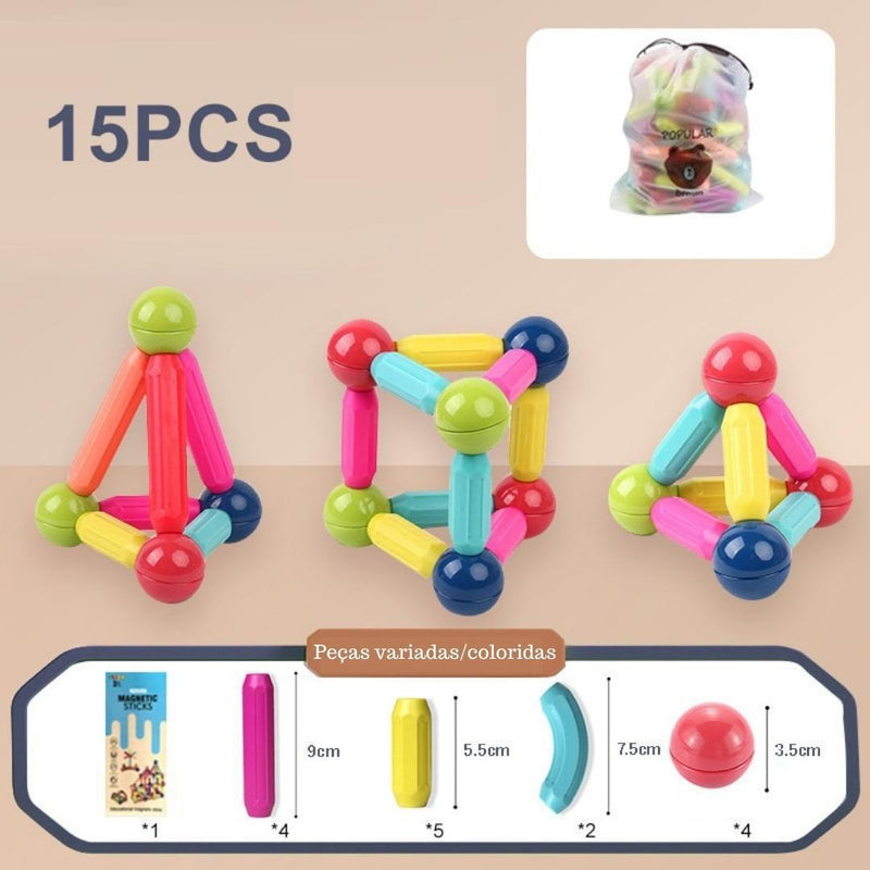 Blocos de Construção Magnéticos para Crianças