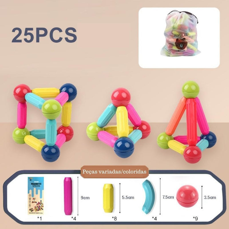Blocos de Construção Magnéticos para Crianças