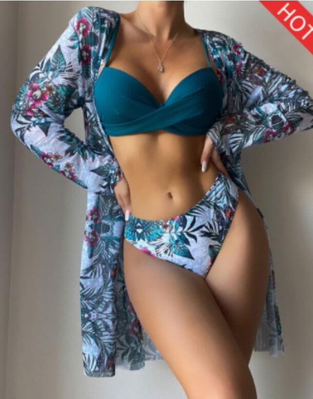 Conjunto Moda Praia Biquíni + Saída Grátis