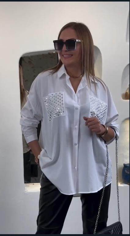 Camisa MEGAN com Bolso Decorativo +