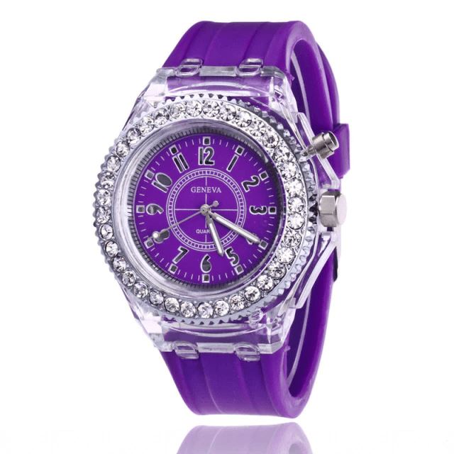 Relógio Geneva Luminous Feminino Silicone